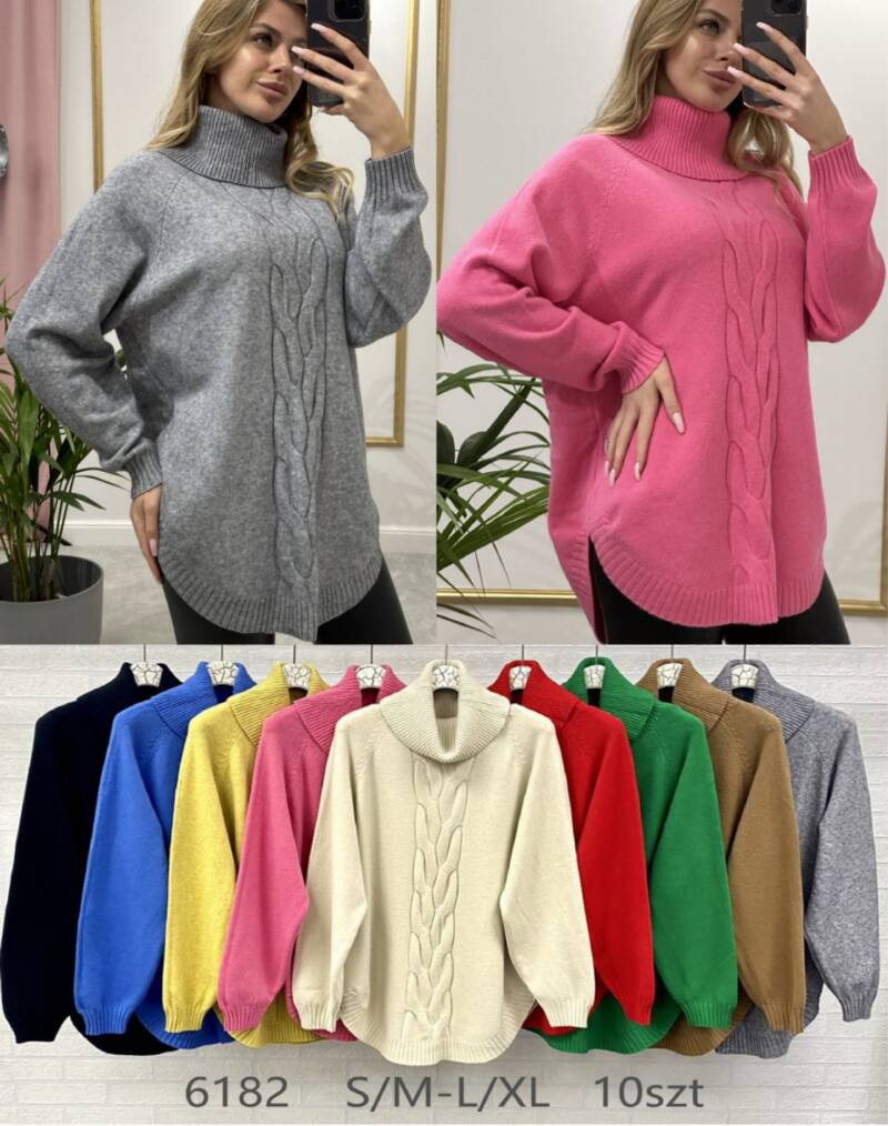 Swetry damskie Roz S/M-L/XL, Mix Kolor .Paczka 10 szt